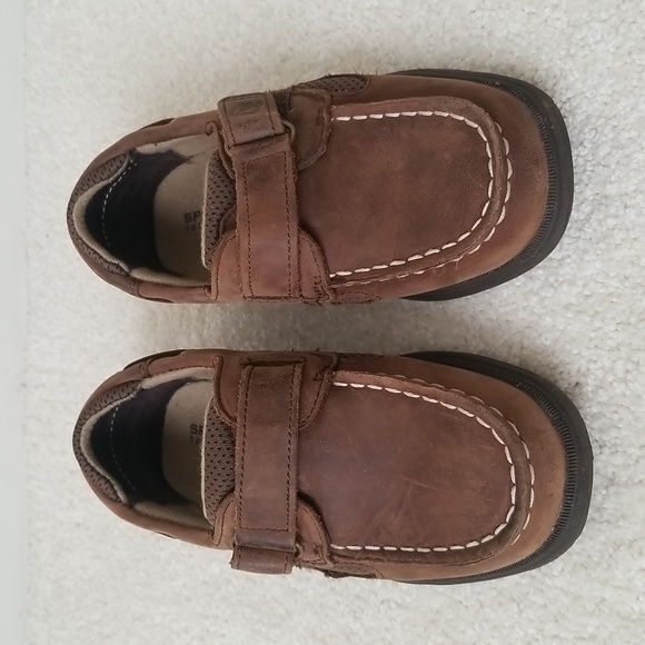 Sperry Topsider Brown Loafer Velcro Closure Size 11.5 Toddler - Picture 2 of 8